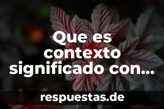Qué es matemáticas autores 5 Que es contexto significado con autores