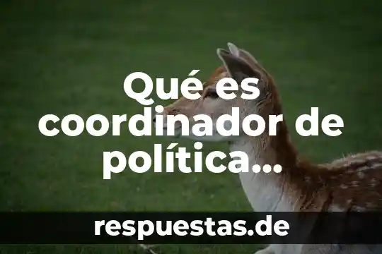 Que es la politica juan cristobal cruz 7 Qué es coordinador de política regional Huatusco
