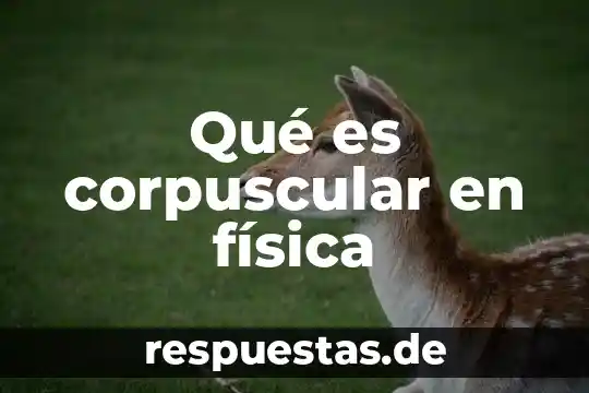 Que es la hemoglobina corpuscular media y sus valores normales 6 Qué es corpuscular en física