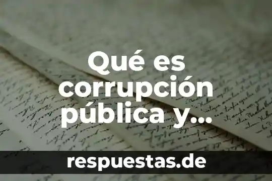 Qué es ser una sacerdotisa 3 Qué es corrupción pública y privada