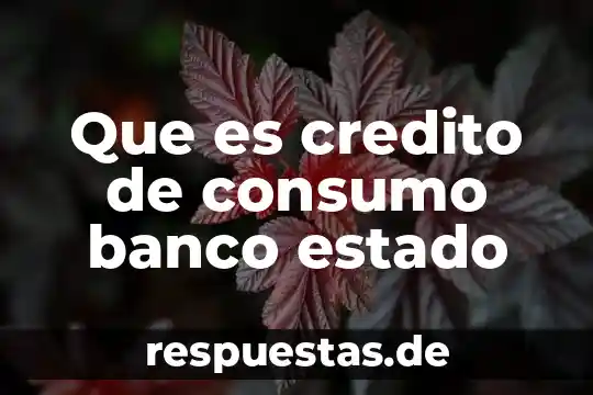 Qué es crédito nominal 4 Que es credito de consumo banco estado