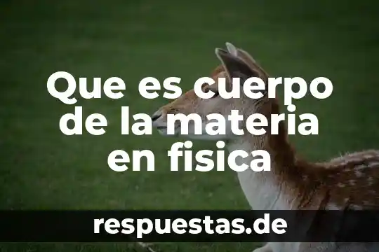 Qué es masa en física 5 Que es cuerpo de la materia en fisica