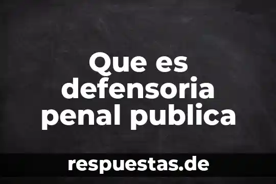 Qué es acción judicial penal 3 Que es defensoria penal publica