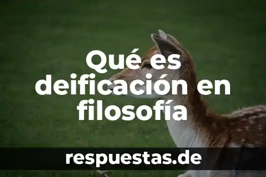 La filosofía: qué es y cómo se practica 4 Qué es deificación en filosofía