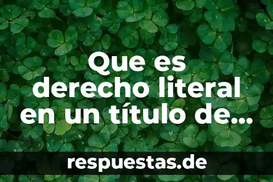 Qué es derecho literal y autónomo 3 Que es derecho literal en un título de crédito