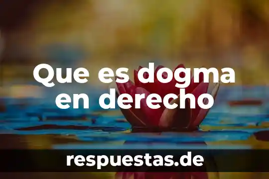 Que es el derecho de objecion de conciencia 6 Que es dogma en derecho
