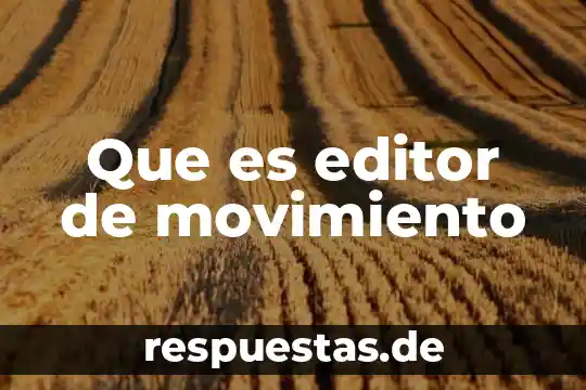 Qué es editor de música 7 Que es editor de movimiento
