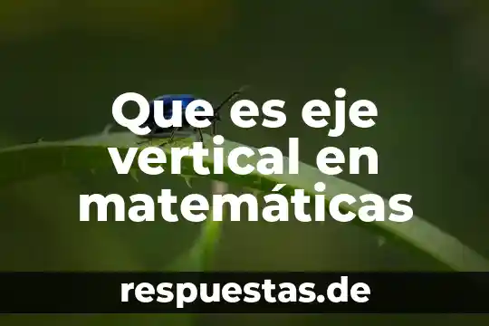 Que es eje vertical en matemáticas