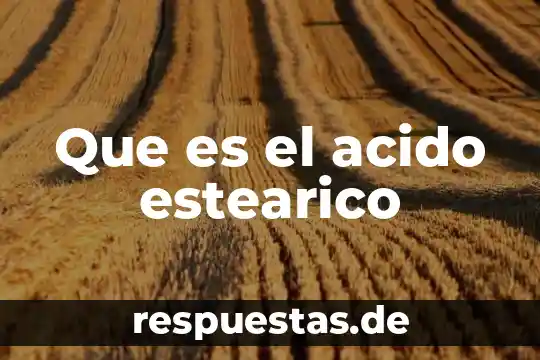 Ácido dinitrosalicílico que es 3 Que es el acido estearico