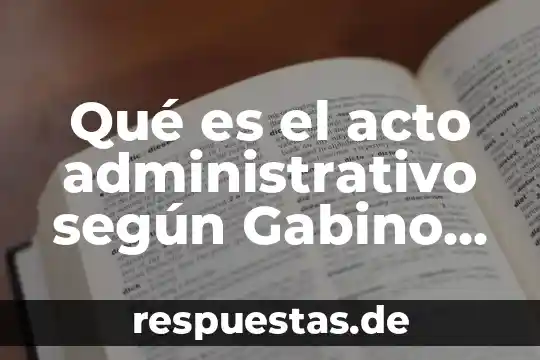 Que es signo en las artes 6 Qué es el acto administrativo según Gabino Fraga