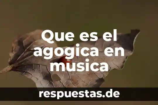 Qué es la mala música 8 Que es el agogica en musica