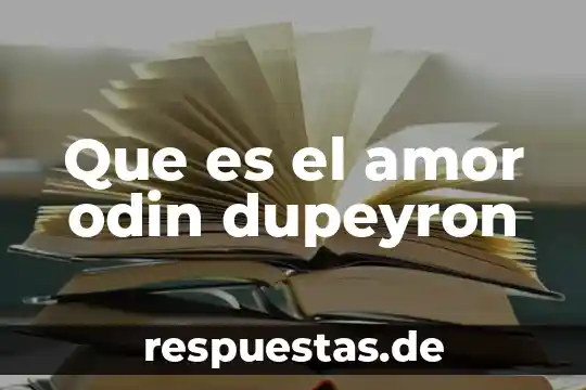 Concepto de que es una carta formal 8 Que es el amor odin dupeyron
