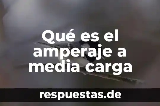 Que es y para que sirve em amperaje 4 Qué es el amperaje a media carga
