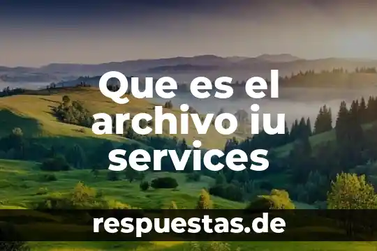 ¿Qué es el archivo alfabético compuesto? 8 Que es el archivo iu services