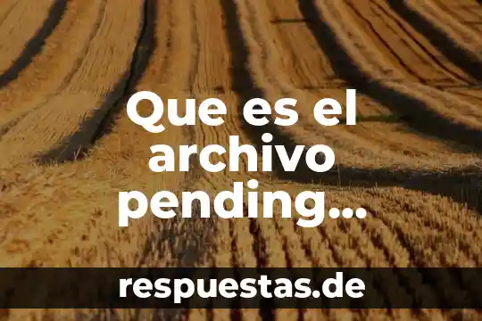 ¿Qué es el archivo alfabético compuesto? 3 Que es el archivo pending _bloobs