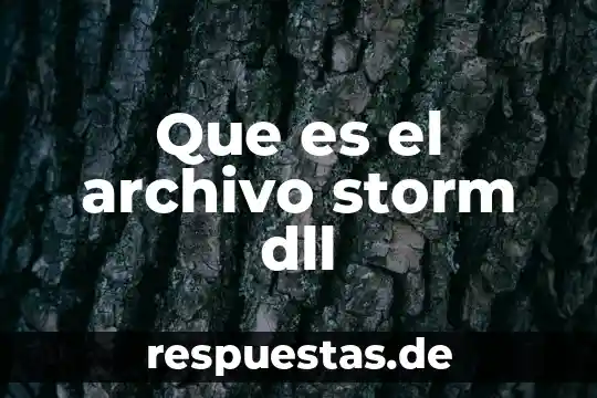 ¿Qué es el archivo alfabético compuesto? 7 Que es el archivo storm dll