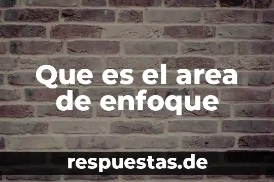 Que es area septentrionalesquematizado 7 Que es el area de enfoque