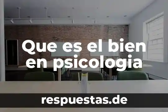 Que es el bien en psicologia