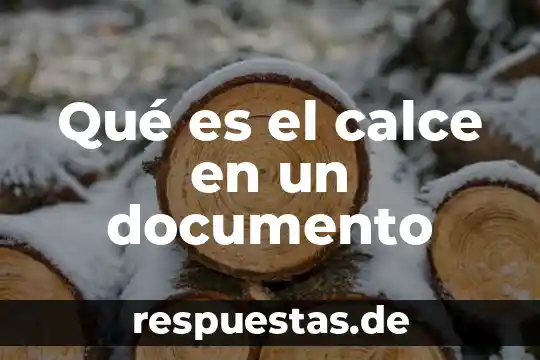 Que es documento rector de la ubv 7 Qué es el calce en un documento