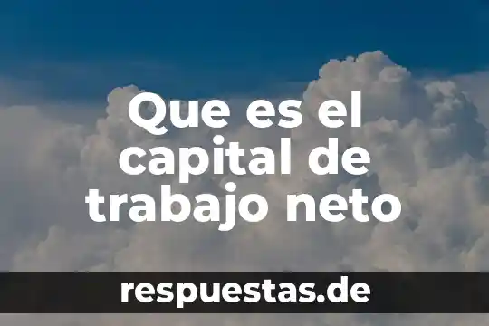 Qué es amortización de capital definición 6 Que es el capital de trabajo neto