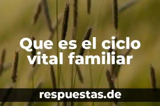 Modelo del ciclo vital en psicología que es 5 Que es el ciclo vital familiar