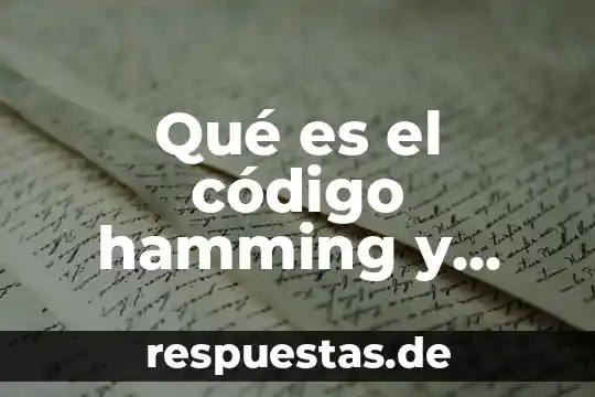Que es un codigo generico obd2 5 Qué es el código hamming y para qué sirve