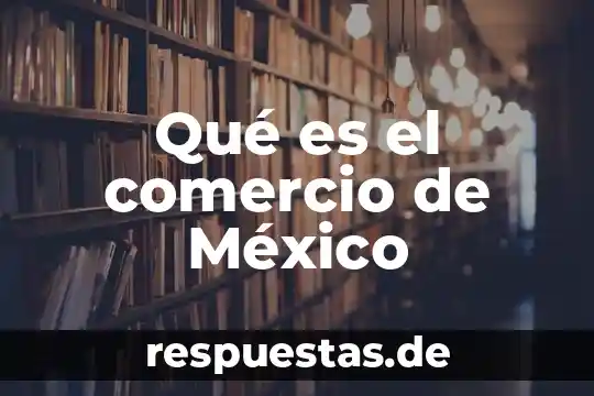Qué es la sct en México 8 Qué es el comercio de México