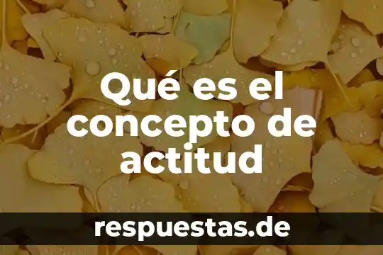 Qué es el concepto de actitud