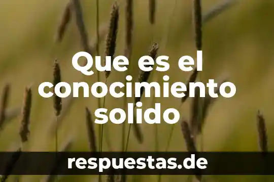 Que es un residuo solido de manejo especial 4 Que es el conocimiento solido