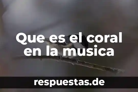 Qué es la música chacona de Tampico 8 Que es el coral en la musica