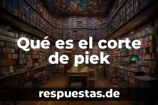 Suprema Corte de Justicia de la Nación que es 7 Qué es el corte de piek
