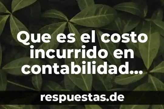 Que es devoluciones sobre venta en contabilidad 4 Que es el costo incurrido en contabilidad de costos