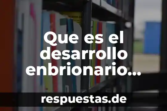 Que es ser hombre y ser humano 4 Que es el desarrollo enbrionario humano