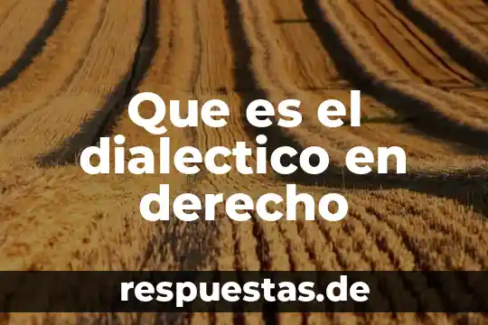 Que es el dialectico en derecho