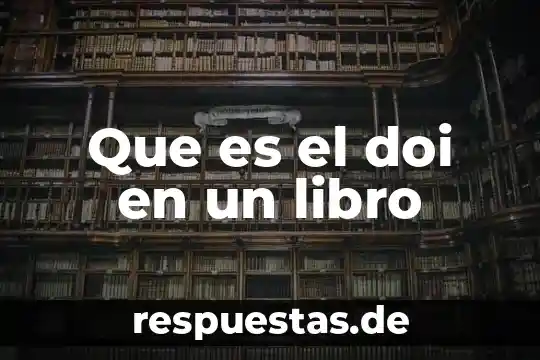 Que es el doi en un libro