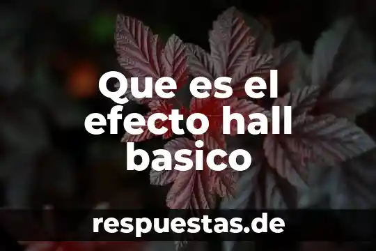 Qué es el efecto Hall y cómo se lo determina 3 Que es el efecto hall basico