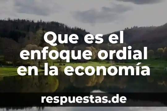 Que es el enfoque informativo 7 Que es el enfoque ordial en la economía