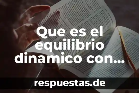 Que es el equilibrio dinamico con palabras sencillas