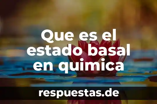 Que es la quimica en la sociedad 8 Que es el estado basal en quimica