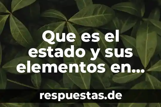 Que es ser culera en mexico 8 Que es el estado y sus elementos en mexico