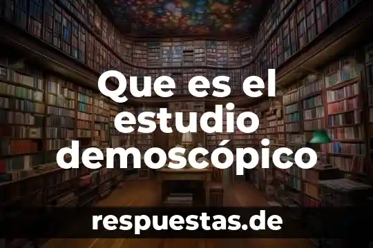 Que es estudio r&r 5 Que es el estudio demoscópico