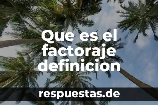 Qué es un sustantivo definición 4 Que es el factoraje definicion