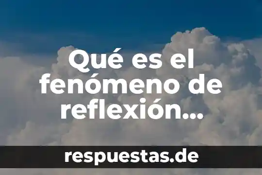 Que es el manejo total del agua 3 Qué es el fenómeno de reflexión interna total