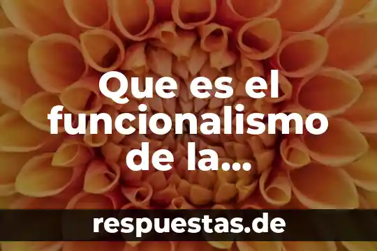 Que es el funcionalismo en filosofía 7 Que es el funcionalismo de la psicología