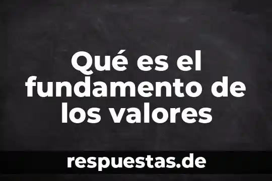 Exportaciones de valores que es 4 Qué es el fundamento de los valores