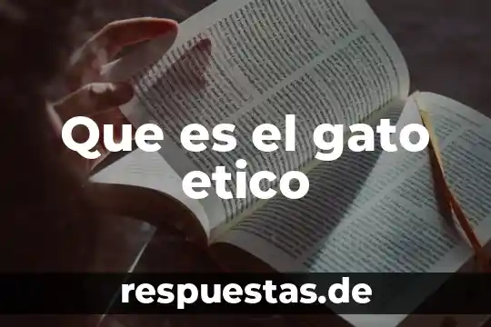 Que es el gato etico