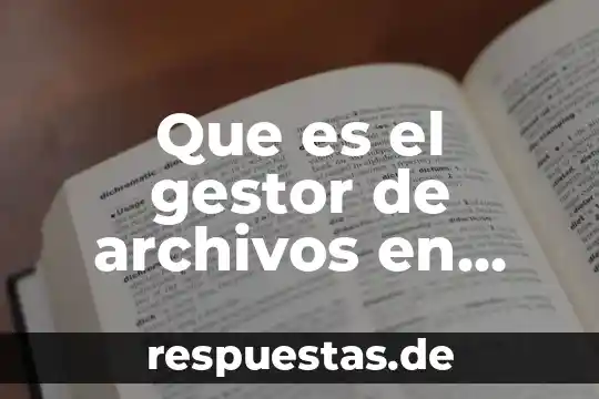 Que es un sistema gestor de bese de detos 3 Que es el gestor de archivos en linea