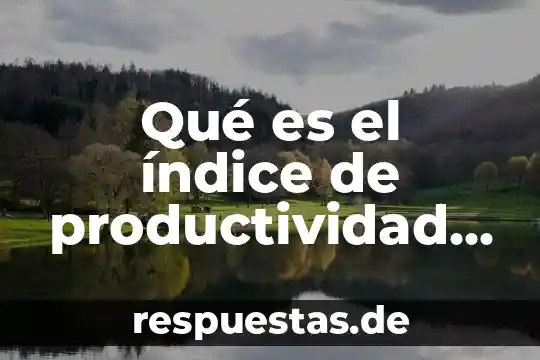 Que es la productividad slideshare 8 Qué es el índice de productividad IP7