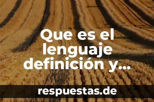 Que es el lenguaje definición y componentes unam