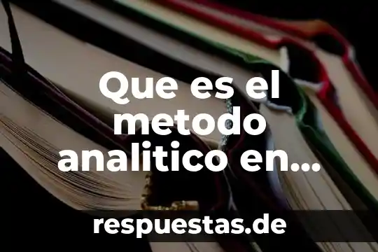 Que es el metodo analitico en contabilidad